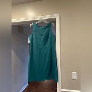 White House Black Market Teal Sleeveless Sheath Dress